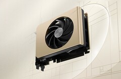 O compacto MSI GeForce RTX 5050 Inspire ITX apresenta um elegante design dourado (Fonte da imagem: MSI)