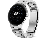 O Pixel Watch 2 com uma das pulseiras de metal oficiais do Google. (Fonte da imagem: @evleaks)