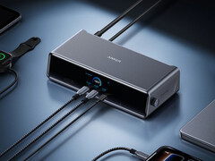 A docking station Prime 14 em 1 com suporte para saída de tela tripla está disponível por 349,99 euros. Na foto: uma imagem promocional do dock. (Fonte da imagem: Anker)