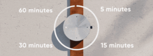 Predefinições do cronômetro de vibração do relógio STUND - 5, 15, 30 ou 60 minutos (Fonte da imagem: INDEMAND on Indiegogo)
