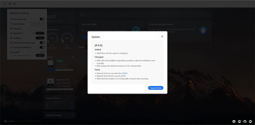 Atualização nas configurações, da antiga v0.3.6 para a v0.4.3