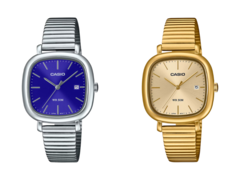 Os novos relógios da Casio, incluindo o LTP-B166D-2AV (à esquerda) e o LTP-B166G-9AV (à direita), estão prestes a ser lançados na Europa. (Fonte da imagem: Casio)