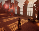 Em Curyeux, o senhor joga como Lucienne, que está navegando em uma paisagem moldada por suas memórias e sentimentos. (Fonte da imagem: Steam)