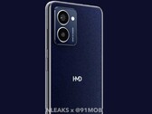 Aparentemente, o HMD Pulse Pro será oferecido com uma parte traseira azul fosca. (Imagem: @OnLeaks / 91mobiles)