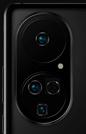 Um render anterior mostrando a configuração da câmera Huawei Mate 40's (imagem via @RODENT950)