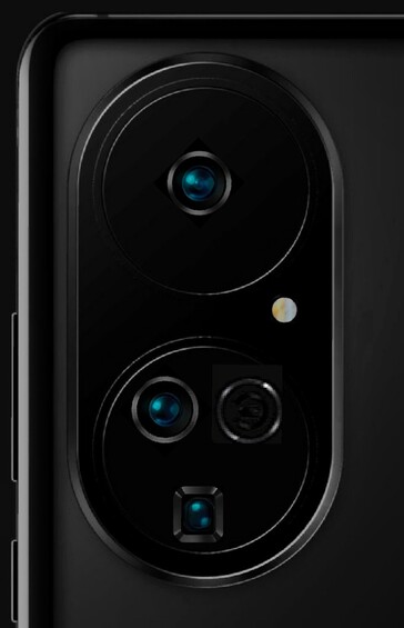 Um render anterior mostrando a configuração da câmera Huawei Mate 40's (imagem via @RODENT950)