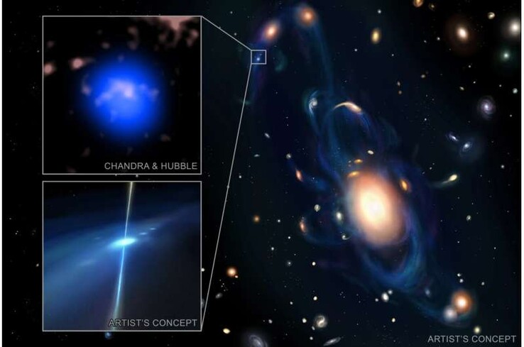 Ilustração de um artista mostrando a colisão entre essas duas estrelas de nêutrons.