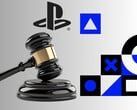 Banner do PlayStation com o martelo do juiz (Fonte da imagem: Sony PlayStation com edições)
