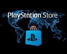 Logotipo da PlayStation Store exibido em um mapa-múndi