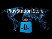 Logotipo da PlayStation Store exibido em um mapa-múndi