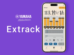 O aplicativo Yamaha Extrack permite que os músicos que estão sozinhos pratiquem a execução de músicas como se uma banda real estivesse presente. (Fonte da imagem: Yamaha Japan)
