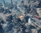 Um helicóptero de ataque atirando e destruindo um prédio em Battlefield 6. (Fonte da imagem: Battlefield no YouTube, captura de tela)