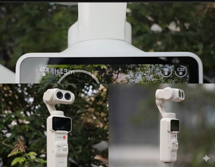 Pedimos à Gemini que recriasse o restante do corpo da Insta360 Luna Ultra com base em imagens vazadas.