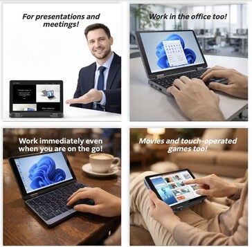 O laptop Pocket 8 é extremamente compacto.