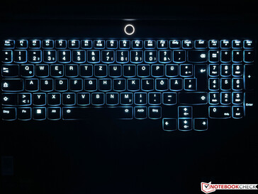 Retroiluminação do teclado (cor única aqui)