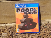 Uma imagem de um dos discos de jogos de PS4 mais raros do mundo, Poop Slinger