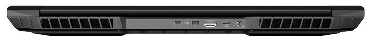 Voltar: 2x Mini DisplayPort, HDMI, USB 3.2 Gen 1 (Tipo C), fonte de alimentação