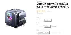 Acemagic Tank03 - configurações (fonte: Acemagic)