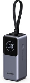 O Ugreen Nexode Power bank 20000mAh 130W com cabo USB-C integrado. (Fonte da imagem: Ugreen)