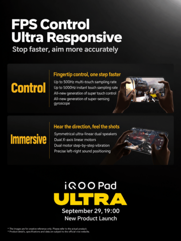 A iQOO destaca os controles e recursos do Pad Ultra voltados para jogos