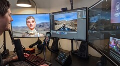 Um iPhone captura expressões faciais em tempo real, conduzindo a animação digital de personagens dentro do Unreal Engine usando o Live Link Face e o MetaHuman Animator (Fonte da imagem: Epic Games via Unreal Engine blog)