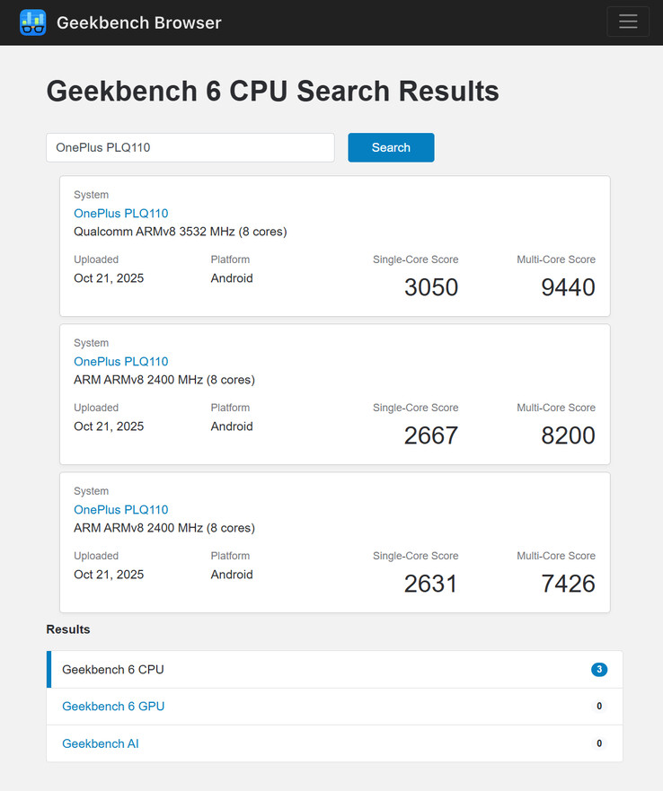 (Fonte da imagem: Geekbench)