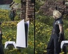 O PlayStation 5 Pro da Sony demonstrou algumas melhorias significativas em relação ao PlayStation 5 básico em FF7 Rebirth. (Fonte da imagem: Sony, DF com edições)