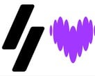 Logotipos do Winamp e do Deezer.