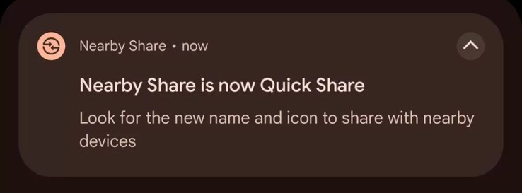 O Google parece estar renomeando o Nearby Share para Quick Share. (Imagem via @Za_Raczke)