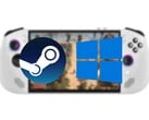 O Lenovo Legion Go S pode executar tanto o SteamOS quanto o Windows. (Fonte da imagem: Lenovo, Steam, Windows, editado)