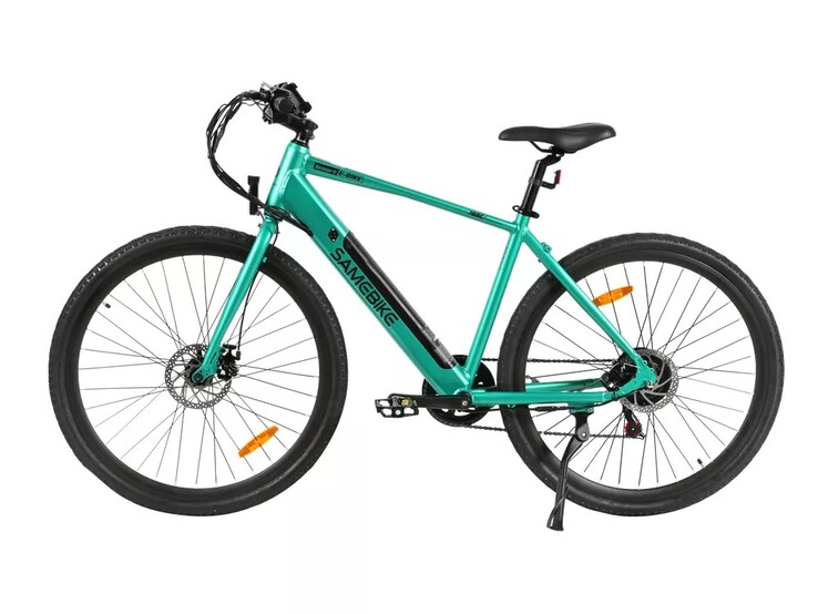 A bicicleta SAMEBIKE MIX10 em Vivid Green. (Fonte da imagem: SAMEBIKE)