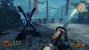 Na imagem: Uma captura de tela da jogabilidade de Shadow Warrior 2.