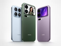 A série Xiaomi 17 será lançada na China em 25 de setembro de 2025. Na foto: o 17, o 17 Pro Max e o 17 Pro. (Fonte da imagem: Xiaomi)