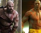 Uma foto lado a lado de Ryan Hurst e Dave Bautista