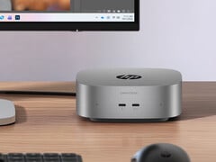 O OmniDesk Mini PTL está atualmente à venda a partir de US$ 1.089,99 na Best Buy. Na foto: uma imagem promocional mostrando a parte frontal do mini-PC.