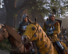 Uma captura de tela mostrando Henry e Hans Capon, do Kingdom Come Deliverance 2, andando a cavalo