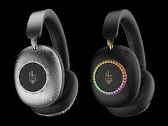 O Loewe Ice Diamond (à esquerda) e o Noir Rainbow (à direita) são fones de ouvido ultraluxuosos e enfeitados com joias, feitos em colaboração com a Jacob &amp;amp; Co. (Fonte da imagem: Loewe)