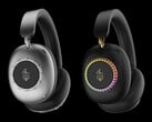 O Loewe Ice Diamond (à esquerda) e o Noir Rainbow (à direita) são fones de ouvido ultraluxuosos e enfeitados com joias, feitos em colaboração com a Jacob &amp; Co. (Fonte da imagem: Loewe)