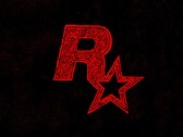 O logotipo da Linocut Rockstar Games é exibido
