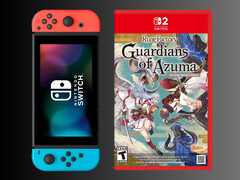 Rune Factory Guardians of Azuma Switch 2 Edition ao lado do console Switch (Fonte da imagem: Best Buy com edição)
