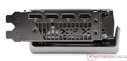 As conexões externas da XFX Speedster MERC 310 Radeon RX 7900 XTX Black Edition