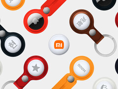 O Xiaomi Tag será lançado junto com o Xiaomi Watch S5 e o Buds 6. Na foto: uma imagem promocional editada do AirTag. (Fonte da imagem: Apple e Xiaomi)