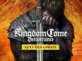 Arte promocional da atualização de próxima geração do Kingdom Come: Deliverance next-gen update mostrando Henry segurando uma espada.
