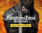 Arte promocional da atualização de próxima geração do Kingdom Come: Deliverance next-gen update mostrando Henry segurando uma espada.