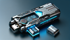 Unidade flash USB segura (gerada com o DALL-E 3)
