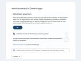 Página de configurações do Google mostrando a opção “Manter atividade” ativada