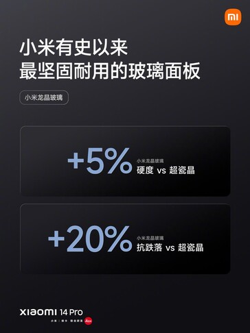 A Xiaomi apresenta o Dragon Crystal Glass como o melhor vidro de cobertura para Android até o momento. (Fonte: Lei Jun via Weibo)