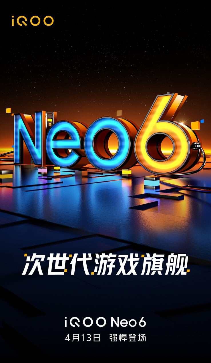 iQOO anuncia um lançamento para o Neo6.