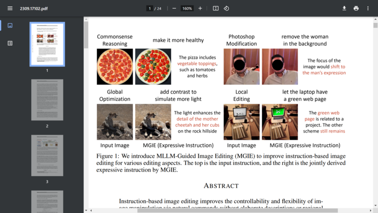 Apple desenvolve um novo modelo de edição de imagens com IA. (Fonte: arXiv)