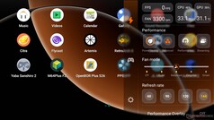 Uma barra lateral oferece várias opções